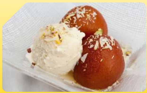 Gulab Jamun with Ice Cream