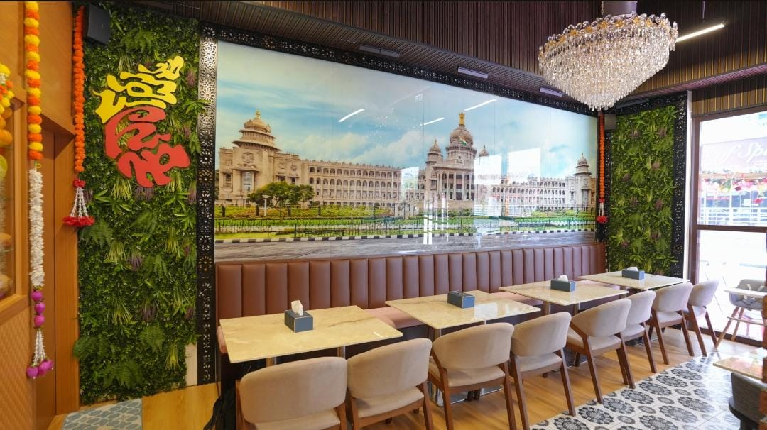 Vidhana Soudha Bengaluru mural inside Bengaluru Tiffanys, Dubai